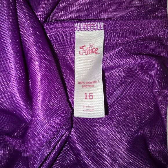 Justice Purple Athletic Shorts for Girls Size 16 - Picture 4 of 4